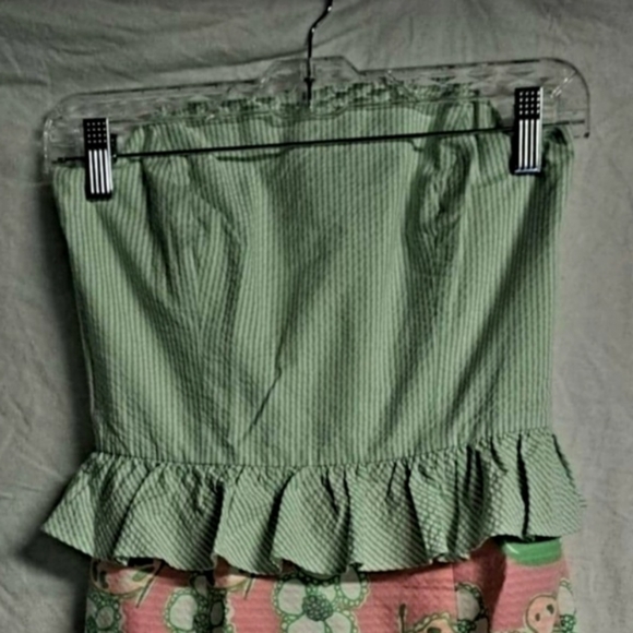 Lilly Pulitzer Pretty Pink Tootie Lowe Strapless Dress, size 0 - Picture 8 of 9